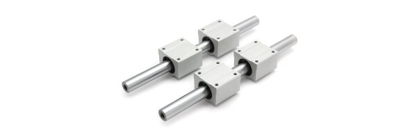 SET: linear bearing SCE20UU & precision shafts with threaded holes M10x25