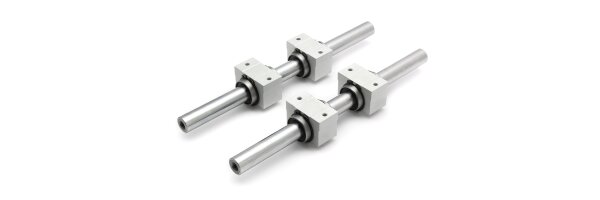 SET: linear bearing SCE16SUU & Precision shafts 16mm h6 ground and hardened with threaded holes M8x25