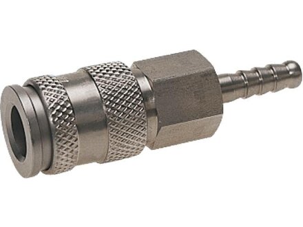 Single shut-off coupling socket KKD-N-06-A-1.4305 FKM 250-078