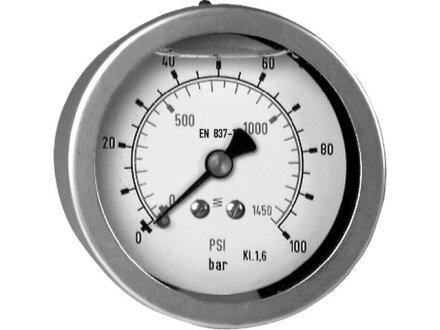 Manometer Gehäuse-Ø 63 mm MT-63-1/0BP-G1/4a-A-RF-G