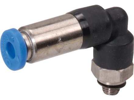 Angle-locking push-in fitting, hose 4mm, threaded M5a, STVS-QGCKO / AS-M5a-4-MSV-SBR-SMQ