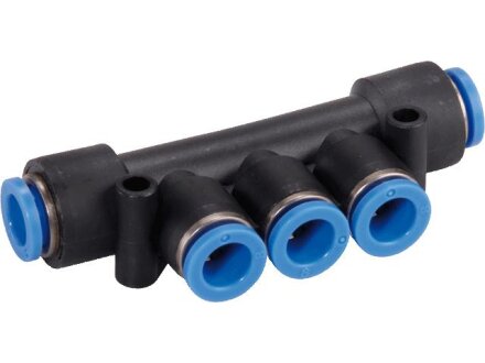 T-manifold 3-fold, 4mm, 4mm hose STVS-QFCK3-4-KU-S-M120