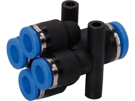 4-reducer plug distributor, hose 4mm, 6mm hose, STVS-QYCK4-6-4-PA-S-M120