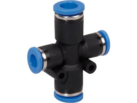 Cross-connector, hose 6mm, 8mm hose, STVS-QXCK-8-6-6-8-PA-S-M120
