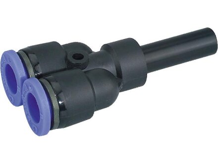 Nipplo con tappo a Y, tubo 8mm, STVS-QYSN-8-PA-S-M120
