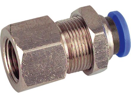 Bulkhead Connector with female thread., 4mm hose, G1 / 8i, STVS-QSCM-G1 / 8i-4-MSV-S-PA M120