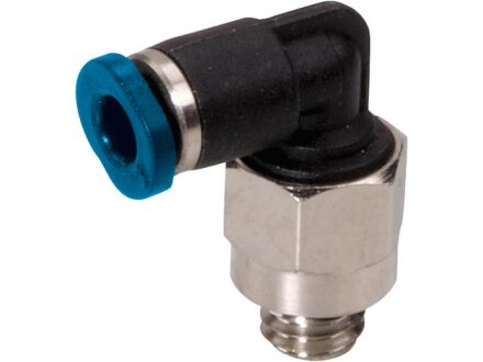 Angle in fitting, hose 3mm, threaded M3a, STVS-QGCKO-M3a-3-PBT-SBR-M110