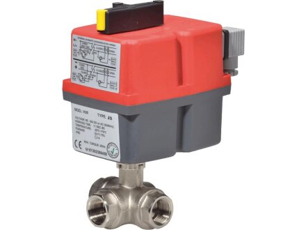 3/2-way ball valve with actuator EKH-2-F03-V9-85 / 240V AC / DC-MSV-G1 / 4i-L