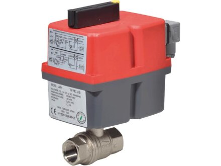 2/2-way ball valve with actuator EKH-2-F03-V9-12 / 24V AC / DC MS1-G3 / 4i