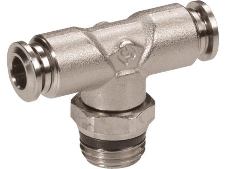 T-in fitting, hose 4mm, thread R1 / 8a, STVS-qteck-R1 / 8a-4-MSV-SBR-M220