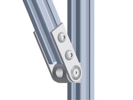 Pivot 180° serrage réglable pour profile aluminuim 20x20