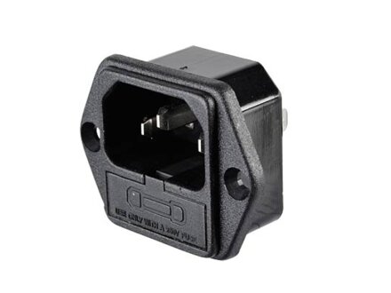 IEC connector with fuse