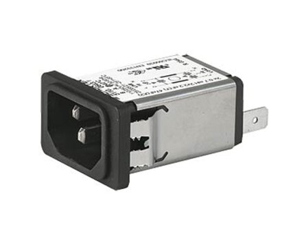 IEC-connector met ruisfilter