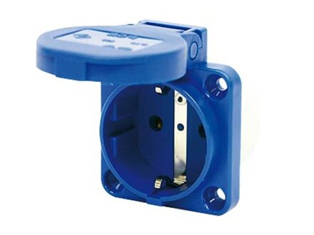 Safety-mounted plug m. cover