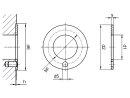 Arandelas de empuje (forma T) GTM-0408-005 / Ø d1 (mm) = 4 mm / diámetro exterior d2 (mm) = 8 mm / espesor s (mm) = 0,5 mm