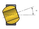 Spherical bearings: KGLM - left-hand thread KGLM-03 / Ø = 3 d1 / d2 - outer diameter = 10 / B (width car) = 6