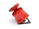 CEE mounting box, 5-pin, 400V, 16A, red