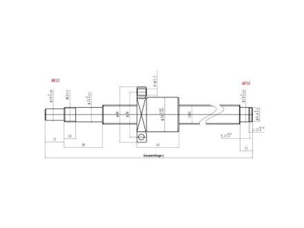 DSG16H Muttergehäuse+Kugelumlaufmutter+Kupplung für Graviermaschine BF12 Unterstützung CNCYEAH Kugelumlaufspindel SFU1605-700mm Gewindespindel Edelstahl Linearführung mit BK12 