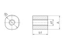 cut drylin® injection threaded nuts, cylindrical,...