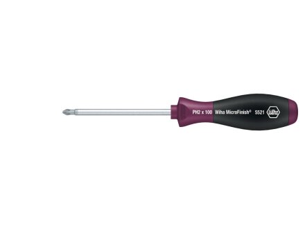 Wiha MicroFinish screwdriver series 5521, Phillips (PH) with round blade