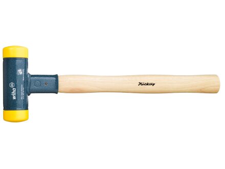 Wiha sledgehammer non-rebound, medium-hard 800 series, with hickory wood handle, round-impact head