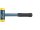 Wiha mallet non-rebound, medium-hard series 802, with steel tube handle, round-impact head