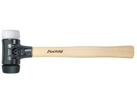 Wiha Safety hammer medium soft / hard series 832-39, with hickory wood handle, round-impact head