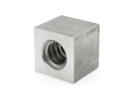 Trapezoidal threaded nut EVKM 20X8P4 right steel, square SW35L30