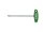 Stiftschlüssel mit Quergriff TORX® mattverchromt - 364 T15 x 100 mm
