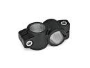 Conector de abrazadera transversal aluminio, negro / diámetro 25 mm / diámetro 25 mm