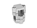Cross clamp connectors aluminum, square 20mm / 20mm square / blank