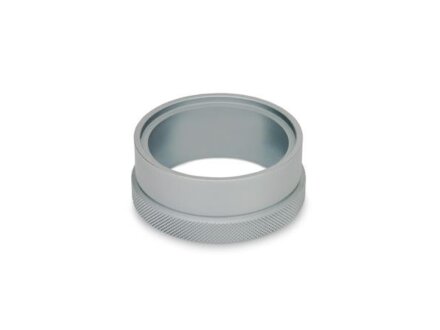 Gedeeltelijke ring, diameter 40 mm, staal, mat verchroomd, glanzend