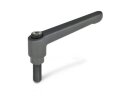 adjustable clamping lever, screw, black, M12x63mm, lever...