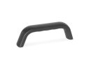 Loop handle, mounting from the back, black, length 120mm, M6
