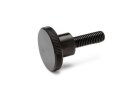 High burnished knurled screw, M4x20mm, steel