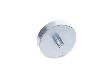 Disc-shaped holding magnets, with threaded pin GN50.3-HF-25-M4