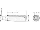 ELESA bouton-cylindre de fouettage, 23mm de diamètre, B12