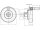 Elesa-Scheibenhandrad mit Griff für Stellungsanzeiger, 125mm Ø, 8mm Bohrung