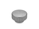 Stainless steel knurled nut, matt, diameter 20mm, M5