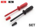 Safety test probes, 10 pieces in a set (5 x 5 x red and...