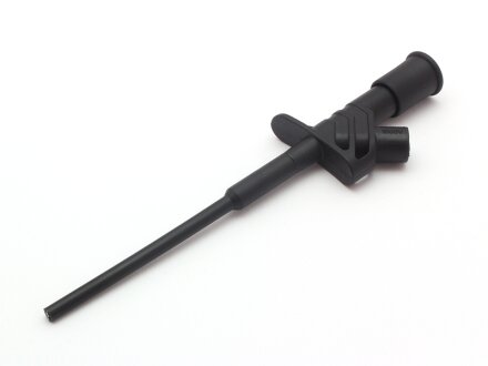 Sonda de prueba de pinza de seguridad, larga y flexible, color negro