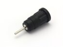Safety built-in socket, Einpressversion, soldering contact for printed circuit boards, color black