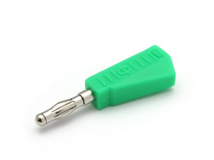 Banana laboratory plugs stackable 4 mm, green color
