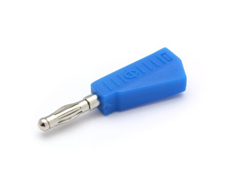 Banana laboratory plugs stackable 4 mm, color blue