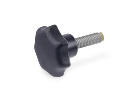 Star knob screws with MS / KU thrust pin GN6336.10-25-M5-10-MS