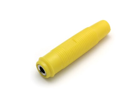 Coupling 4mm Rewireable, unit 10 pieces, yellow color