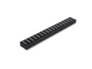 Roller bar, 270mm long, 10 x 25mm rollers made of polyamide with 27mm hole spacing