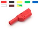 Safety banana plug, stackable, 4mm, selectable color
