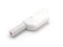 Safety banana plug, stackable, 4mm, 10 pieces, color white