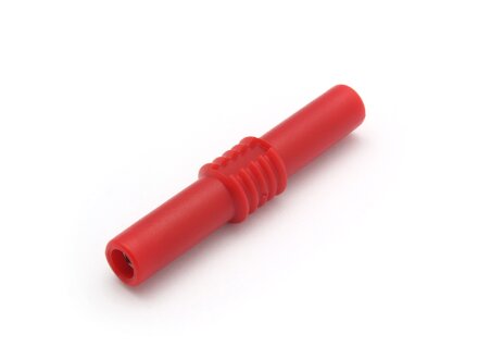 Connector voor 4 mm meetsnoeren, 19A, kleur rood